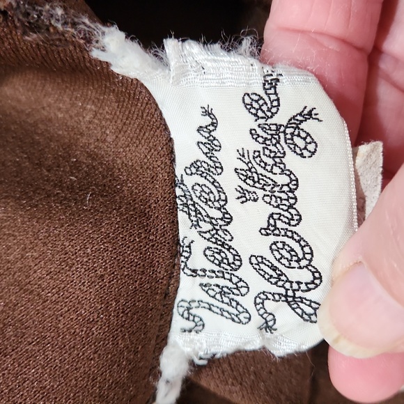 Vintage turtleneck blouse from Western Heritage, brown, size 12. - Picture 5 of 6